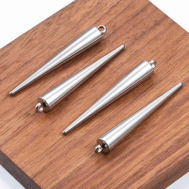 Anhänger konisch, Edelstahl, Silber, Unisex - Bild 1
