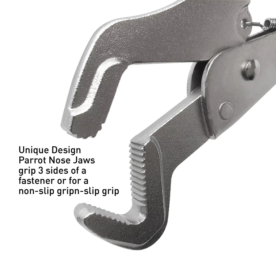 MacWork Long Nose Nasenzange aus Stahl in Grau und Silber mit einer Spannweite von 1/4 bis 1-1/4 Zoll - Bild 2