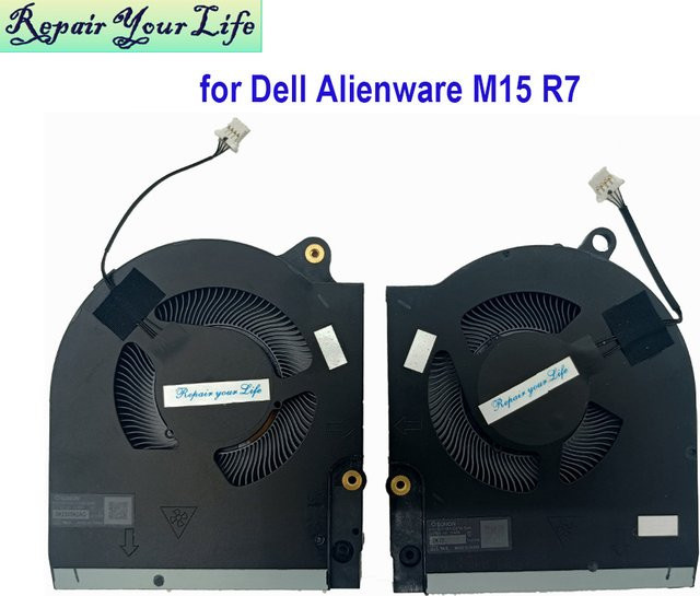 Dell Alienware M15 R7 CPU GPU Lüfter Set in Schwarz für Gaming Laptop Kühlung EG75071S1-C200-S9A - Bild 1