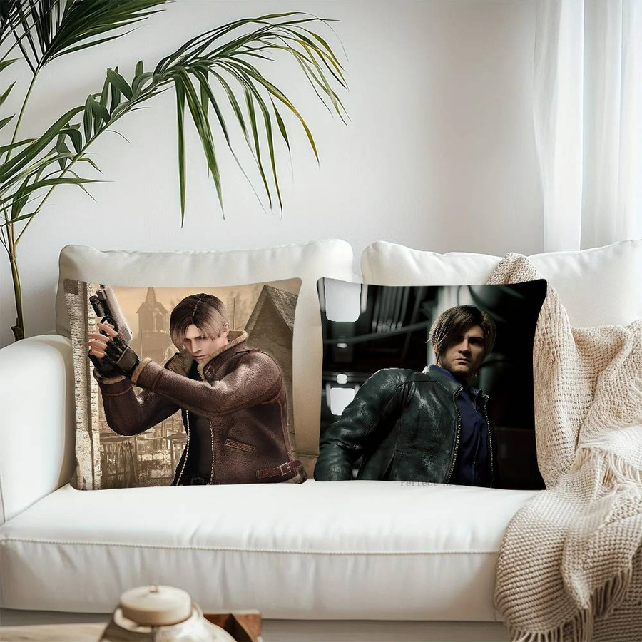 RVDV Kissenbezug Resident Evil Leon Kennedy Design, quadratisch, Multicolour, B/B/B: 40,64 x 40,64 x 40,64 cm - Bild 4