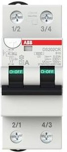 ABB RCBO FI-Schutzschalter und Leitungsschutzschalter 10A 0,03A 230V Grau - Bild 1