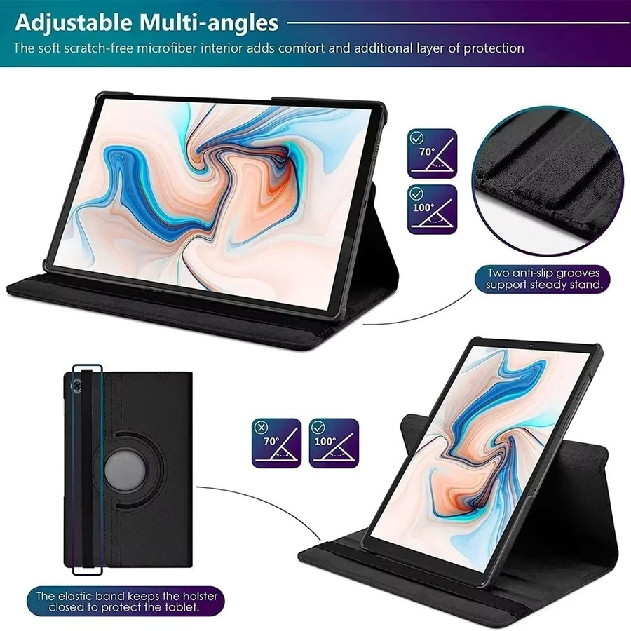 Xiaomi Redmi Pad SE 2023 Schutzhülle aus Leder mit 360 Grad Rotation in Blau - Bild 2