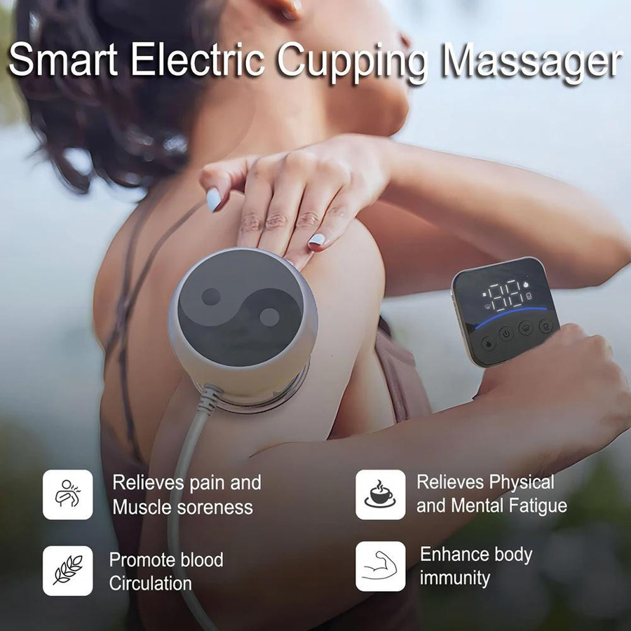 Intelligenter LCD Visueller Vakuum-Schröpfmassagegerät mit Fernbedienung - Bild 5