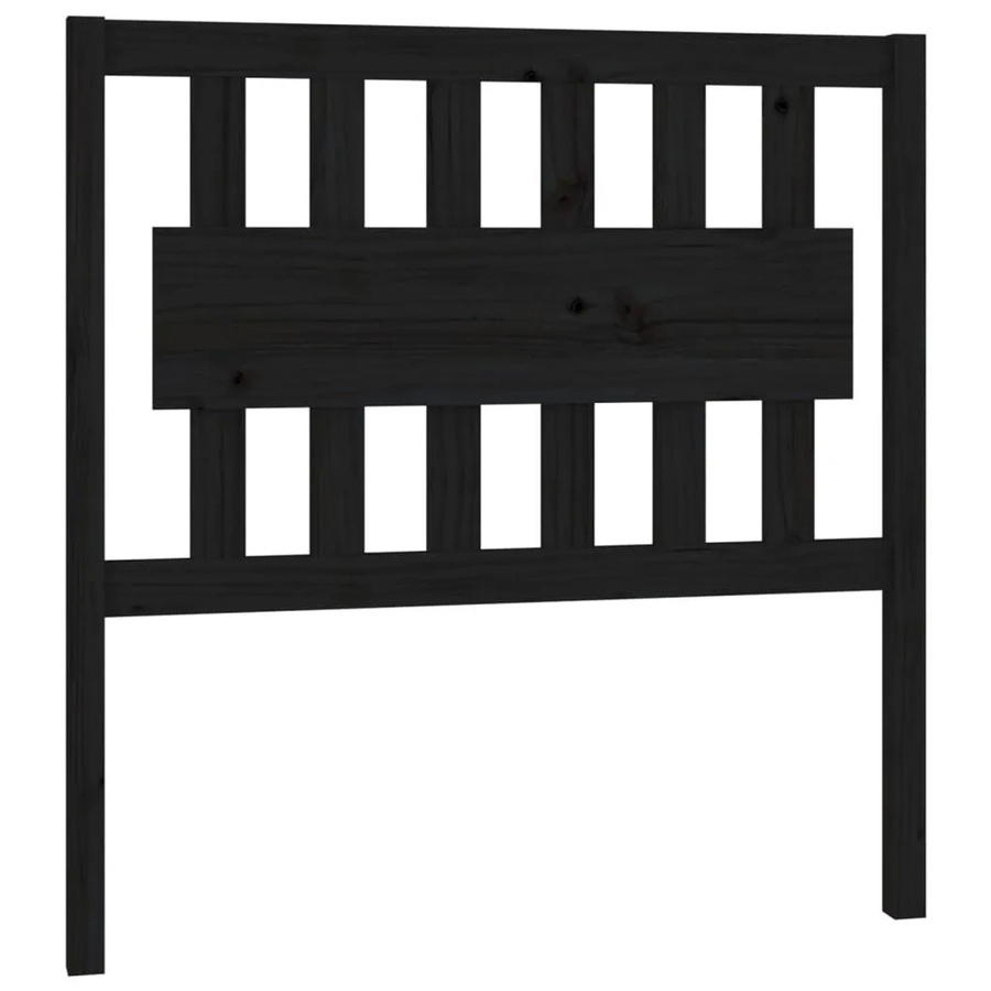 vidaXL Kopfteil aus Massivholz Kiefer in Schwarz, B/H: 95,5 x 100 cm - Bild 2