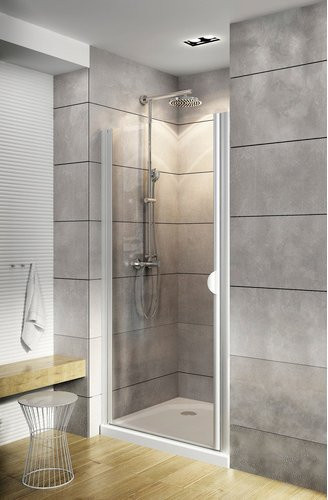 Schulte ExpressPlus Drehtür Sunny in Nische, Glas transparent, Farbe Silber, B: 90 cm, H: 180 cm - Bild 2