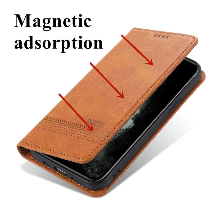 Just Case Deluxe magnetische Leder-Schutzhülle für Vivo Y72 5G in Braun - Bild 1