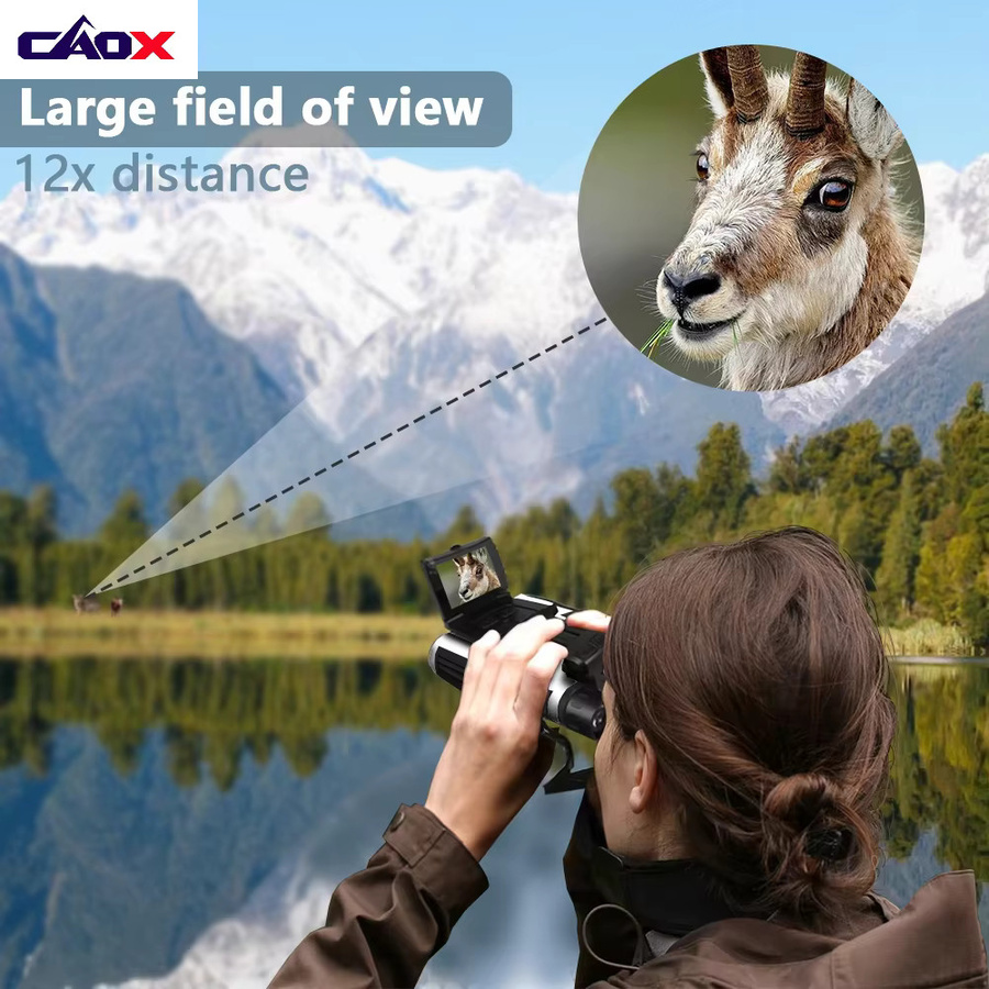 CAOX DT40 2.5K HD Fernglas-Kamera mit 48MP, 12X optischem Zoom und 8X digitalem Zoom, Teleskop für Outdoor und Camping - Bild 5