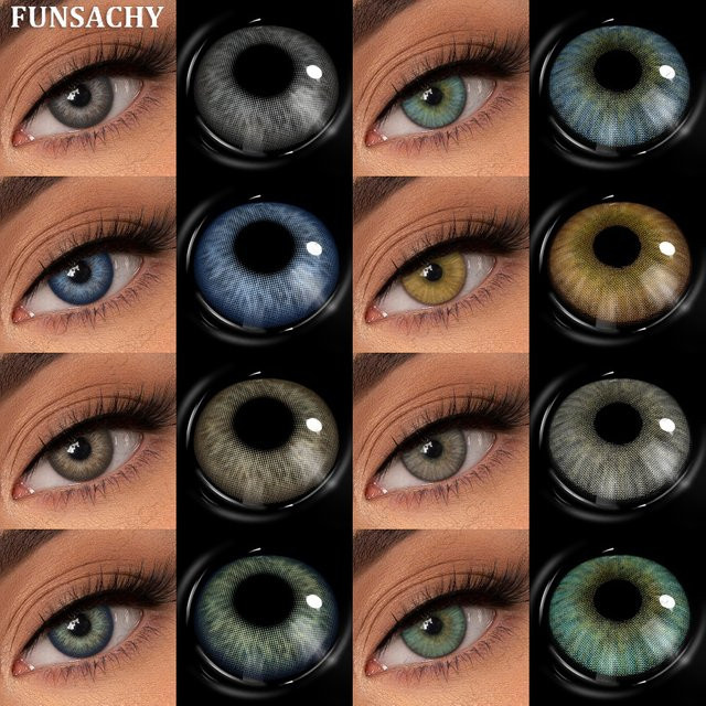 FUNSACHY Kontaktlinsen, farbig, blau, Damen - Bild 1