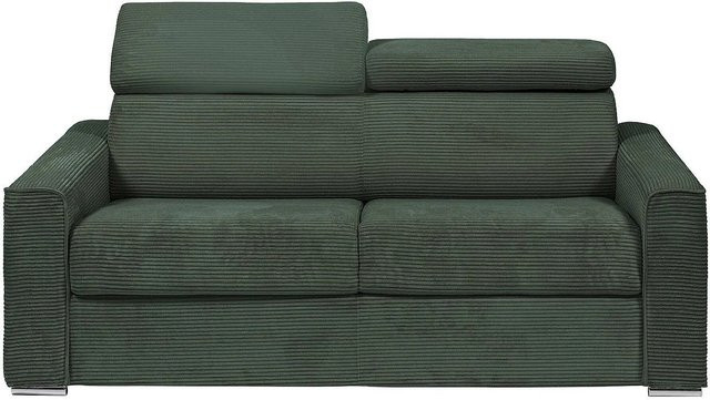 Vente-unique Schlafsofa Vizir in Grün mit Polsterung und modernem Design, Breite: 216 cm - Bild 1