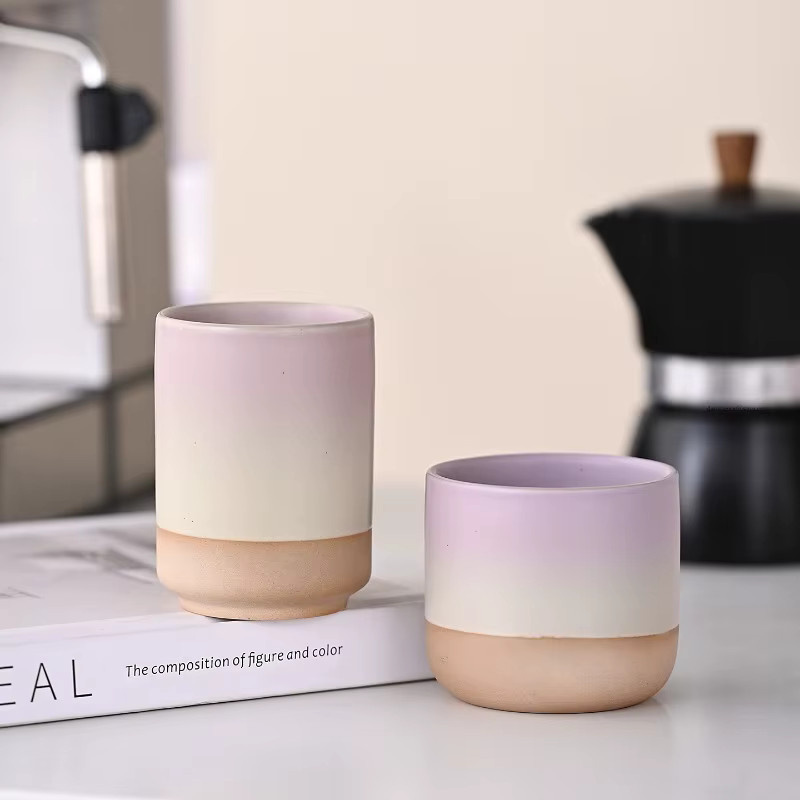 Keramik Teetasse in Pink und Multicolour mit mattem Retro-Design für Kung Fu Tee, 220 ml - Bild 3