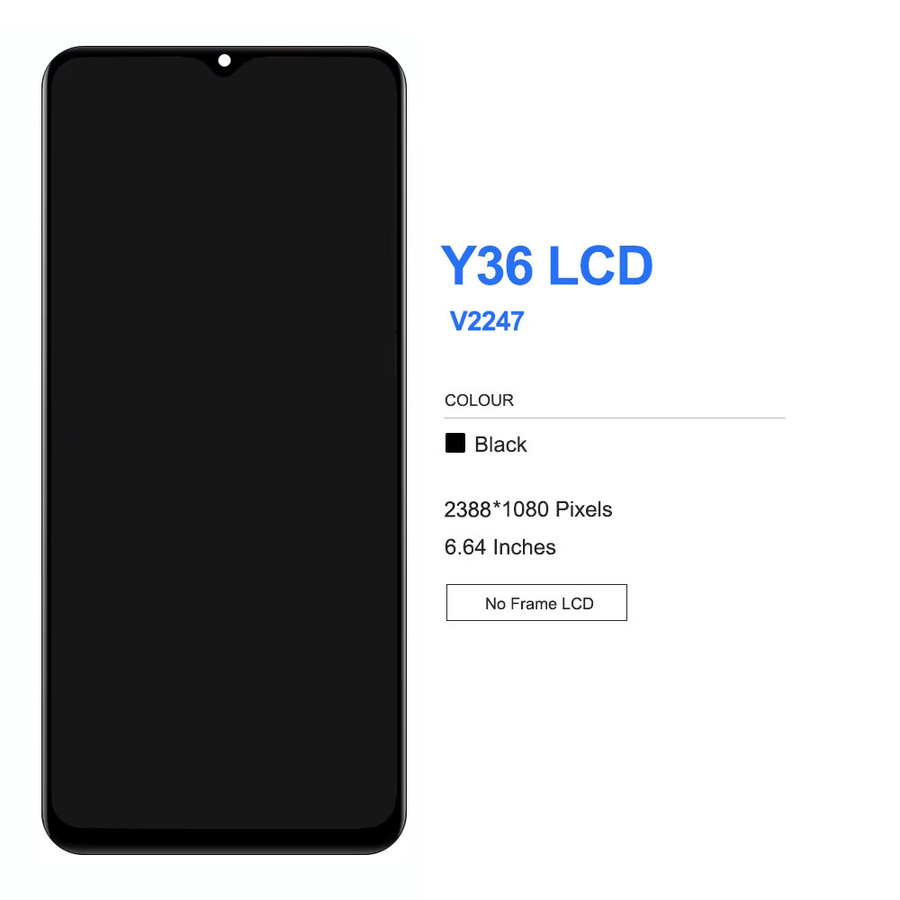 Vivo Y36 Ersatz-LCD-Display mit Touch-Digitizer in Schwarz, 6,64 Zoll, für Handy-Reparatur - Bild 3