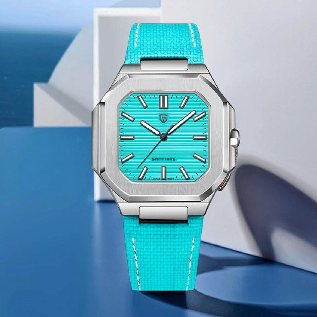 PAGANI DESIGN Armbanduhr, Quarz, Edelstahl, Saphirglas, Blau, Herren - Bild 1
