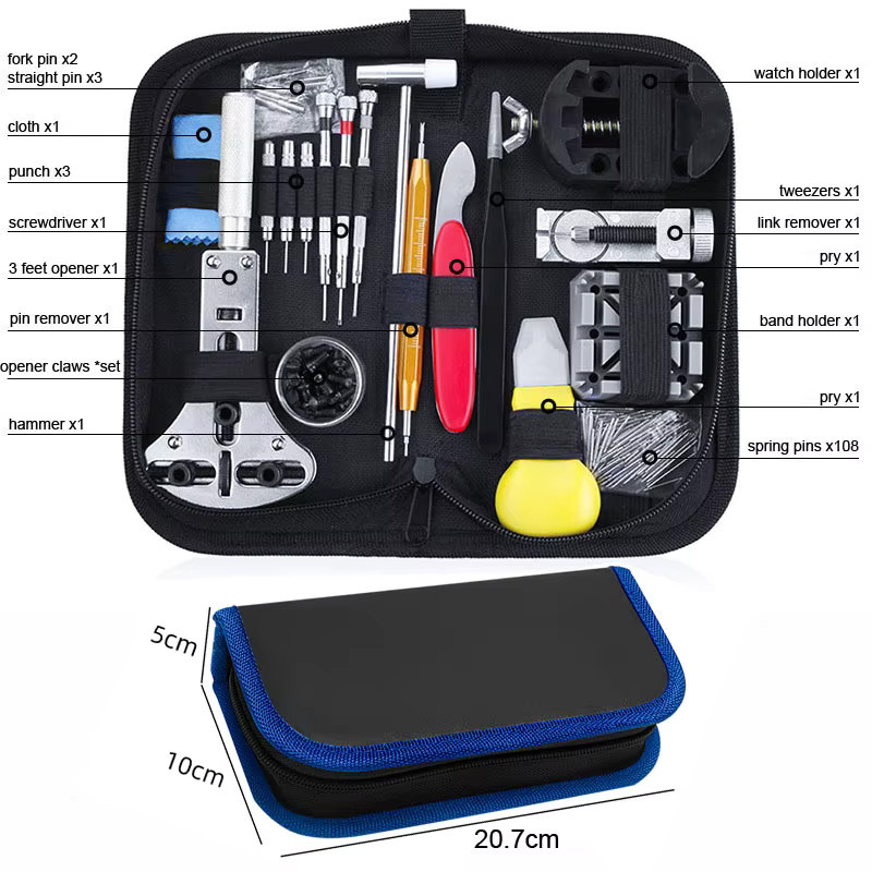 DAHASE Uhrenreparatur-Werkzeugset, Edelstahl, Schwarz, Unisex - Bild 3