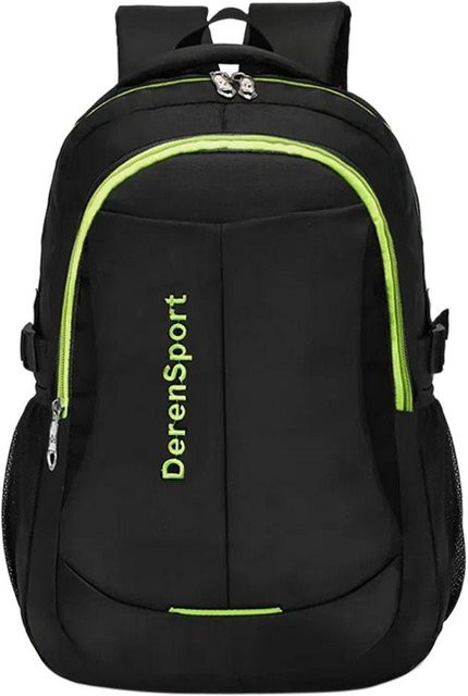 Wasserdichter Oxford Laptop Rucksack mit großer Kapazität als verschleißfester Schulrucksack für Studenten und Reisen in Schwarz oder Grün - Bild 1