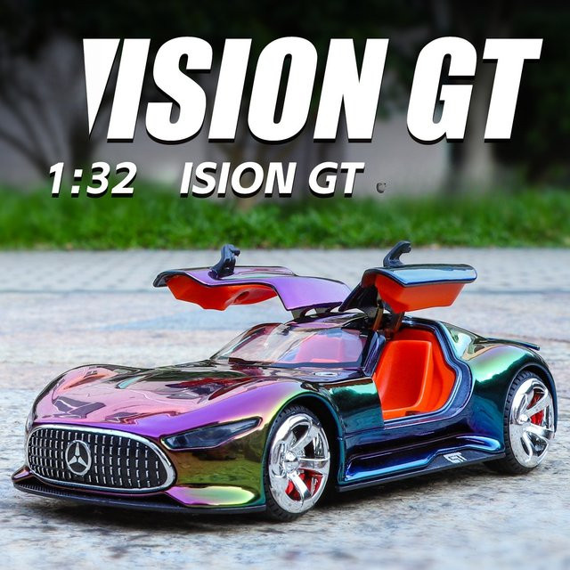 Maisto GT-Modellauto, 1:32, mit Sound und Licht, Rückzieh-Spielzeugauto - Bild 1