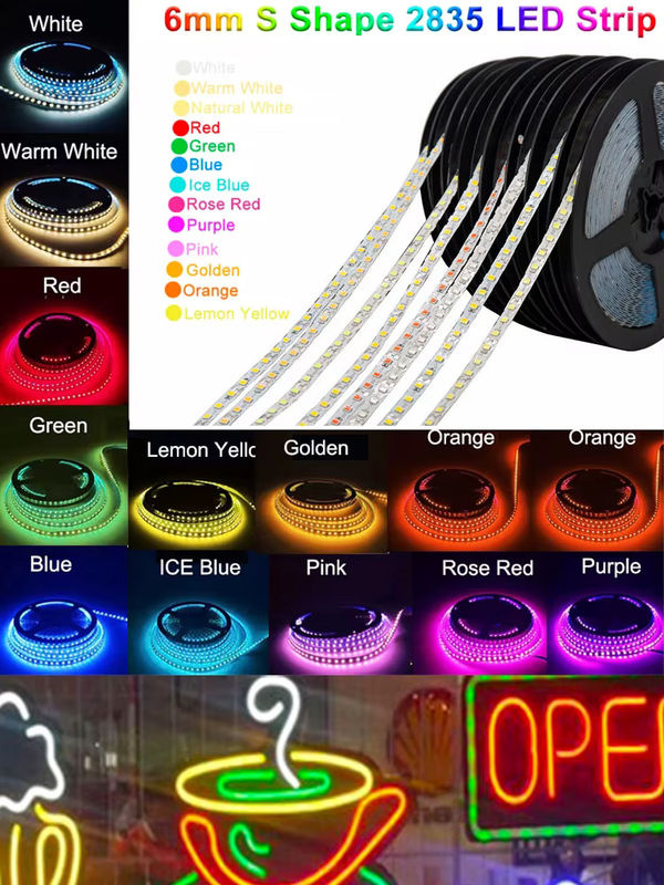 DENGKOO Neon Flex LED-Streifen Weiß, Biegbares DIY Neon-Lichtband aus Silikon, 12V DC, 120 LED/m, 6mm Breite - Bild 5
