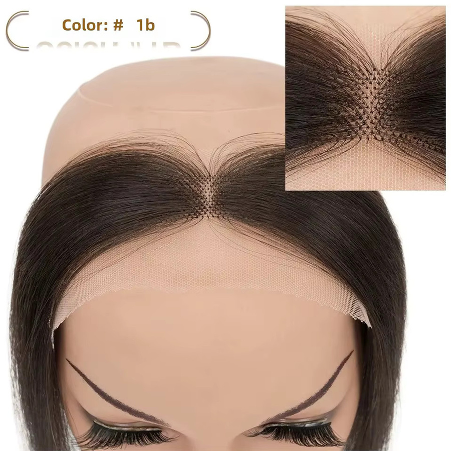 S-noilite Lace Front Perücke Echthaar Topper, Handgewebter Einzelknoten - Bild 3