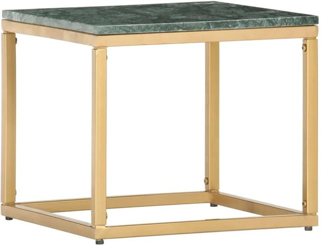 vidaXL Couchtisch in Grün aus echtem Stein mit Marmoroptik, modern und poliert, B/T/H: 40 x 40 x 35 cm - Bild 1