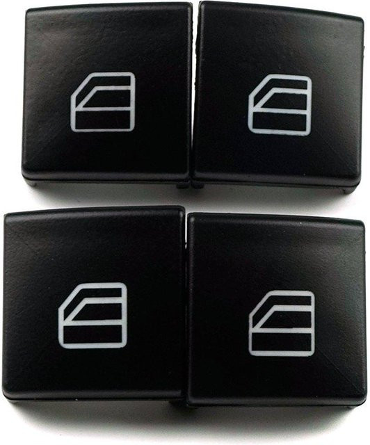 BROSS Fensterheberschalter-Tastenkappe in Schwarz für Mercedes W204 W212 S212 A207 C207 X204 W176 W246 C117 X117 X166 X156 W166 BDP109-1 - Bild 1
