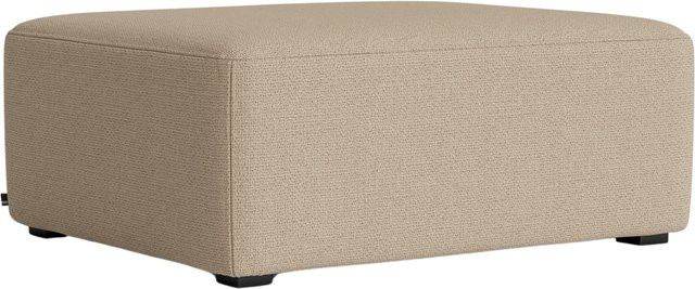 HAY Mags Ottomane 02 Small in Beige mit Leder und lackiertem Kiefernholz - Bild 1