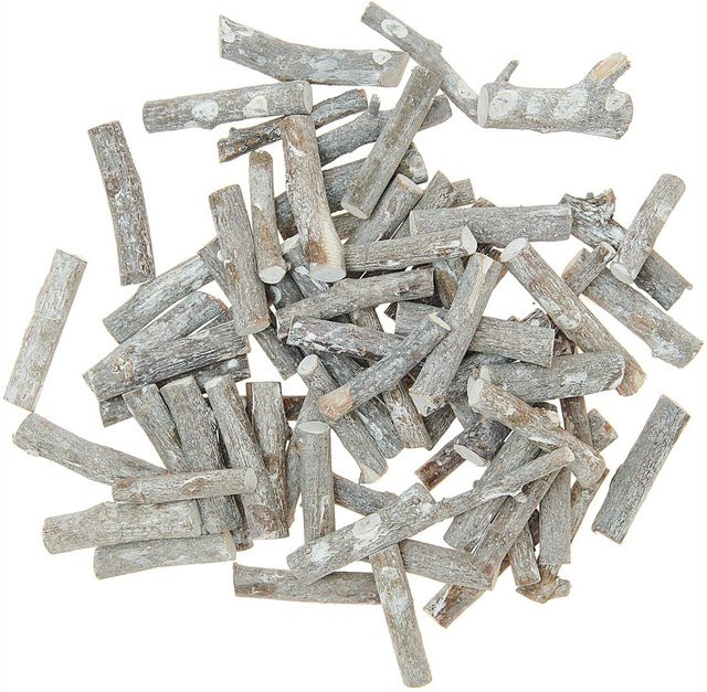 Rico Design Holzstümpfe beschneit in Grau, 200g - Bild 1