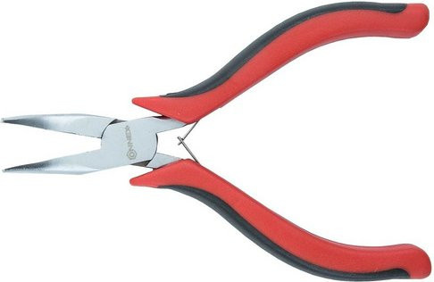 Connex Spitzzange Long Nose aus Kunststoff und Metall in Rot, Silber und Schwarz, Länge: 12 cm - Bild 1