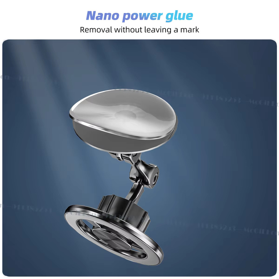 Mcgillon MagSafe Magnetische Autotelefonhalterung aus Metall in Silber mit 360 Grad Drehung und faltbarem Design für GPS-Unterstützung - Bild 3