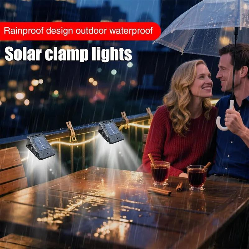 YJMP Super Lighting Solar LED-Clip-Leuchten mit Bewegungssensor, 4er-Set, Schwarz, Warmweiß - Bild 6