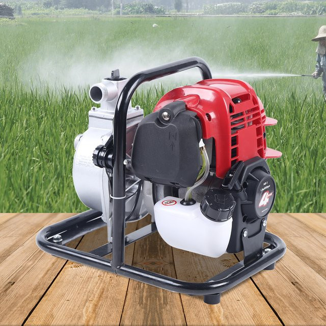 Tragbare 4-Takt-Wassertransferpumpe für Benzinmotoren, einzylinderig und luftgekühlt, Farbe: Rot - Bild 1