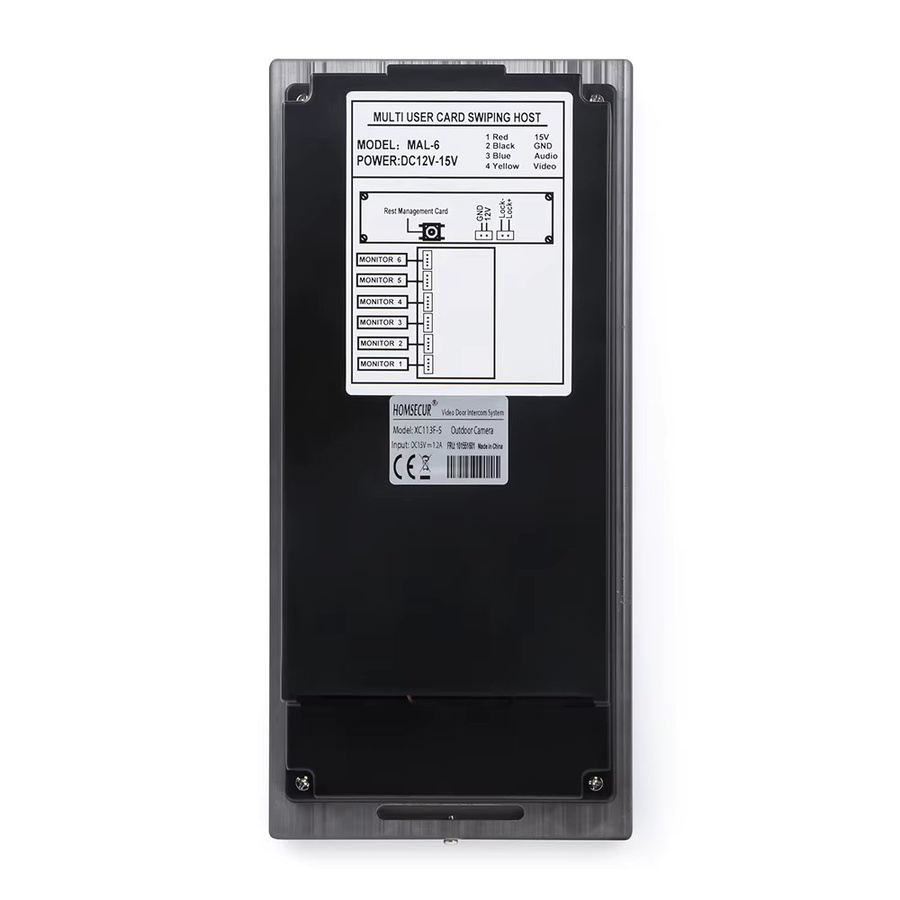 HOMSECUR Smart Video-Türsprechanlage mit WLAN, 5-Einheiten-Apartment-System, 7-Zoll-Monitor und elektronischer Schließfachöffnung - Bild 1