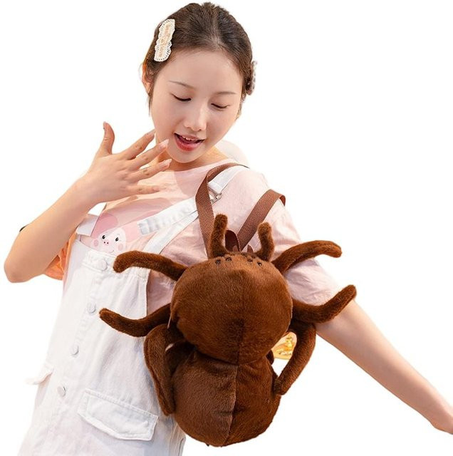 Binchi Fitness Brauner Spinnen-Insekten-Plüsch Rucksack, Plüschtier, beige - Bild 1