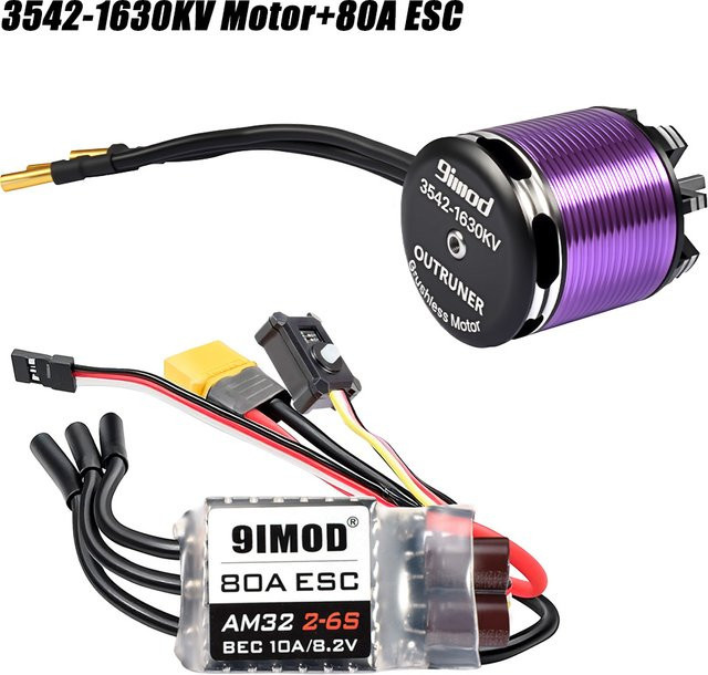 9IMOD Bürstenloser Motor ESC Combo 3542 Outrunner Motor 80A, Metall, Set / Bundle - Bild 1