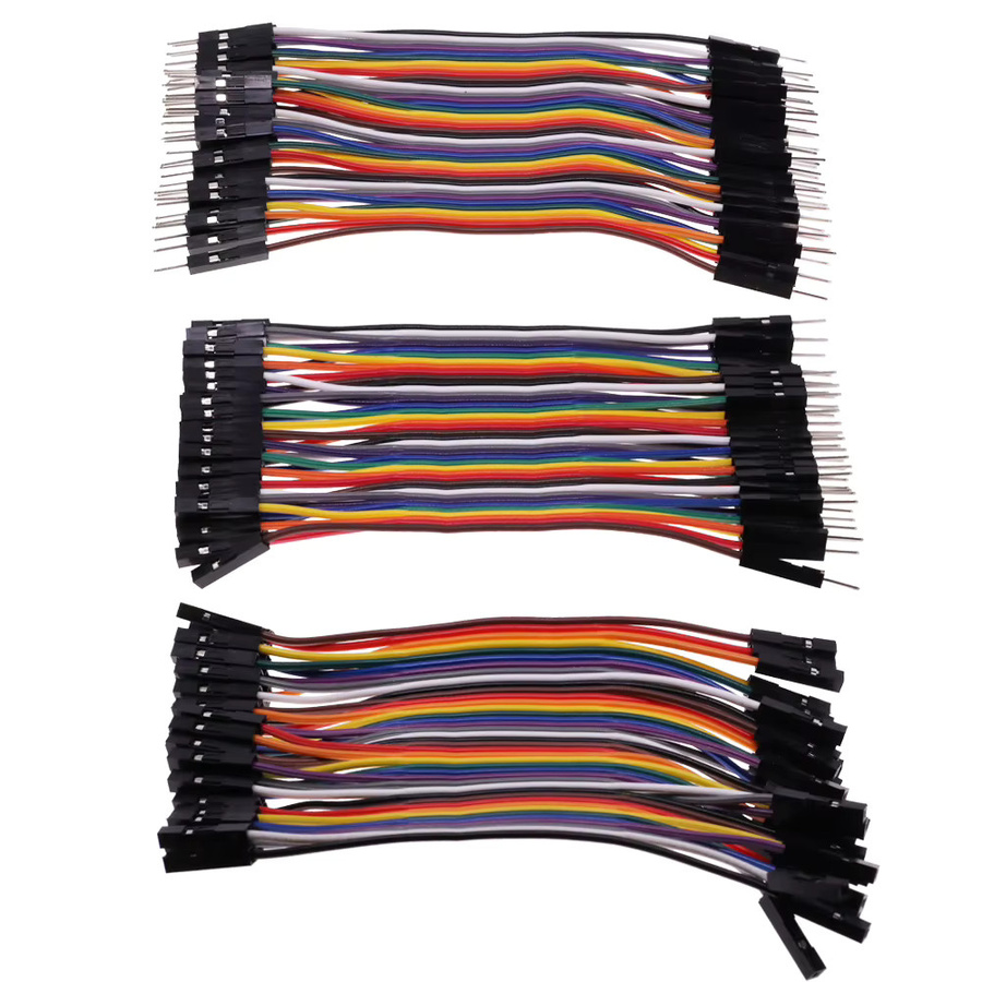 Dupont-Kabel Set für Arduino DIY-Kits mit Stecker zu Stecker, Stecker zu Buchse und Buchse zu Buchse Überbrückung, Mehrfarbig, Länge: 20 cm - Bild 3