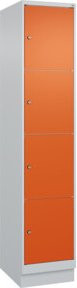 C+P Schließfachschrank Classic PLUS mit Sockel, 1 Abteil, Grau und Reinorange, B/T/H: 195 x 40 x 50 cm - Bild 1