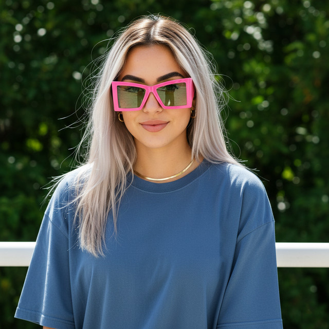 TWOOO Sonnenbrille Wrap-Around, Pink, Vollrand, Kunststoff, Damen - Bild 1