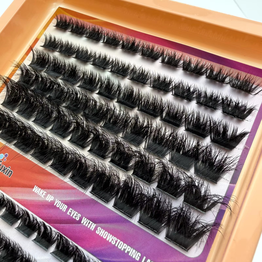 JIEFUXIN DIY 5D Fluffy Lash Clusters, Wispy Einzelwimpern, 8-18mm - Bild 4