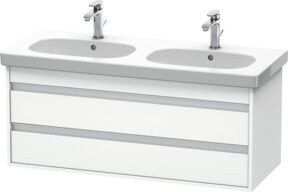 Duravit Waschtischunterschrank Ketho in Weiß mit 2 Schubladen, wandhängend, B: 115 cm, T: 45,5 cm, H: 48 cm - Bild 1