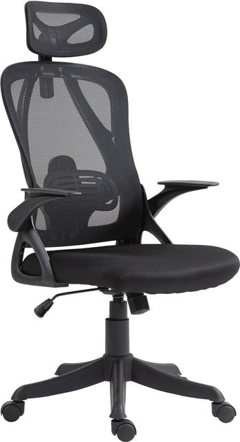 CLP Bürostuhl Taos Ergonomischer Schreibtischstuhl mit Kopfstütze, Armlehnen und Rollen in Weiß - Bild 1