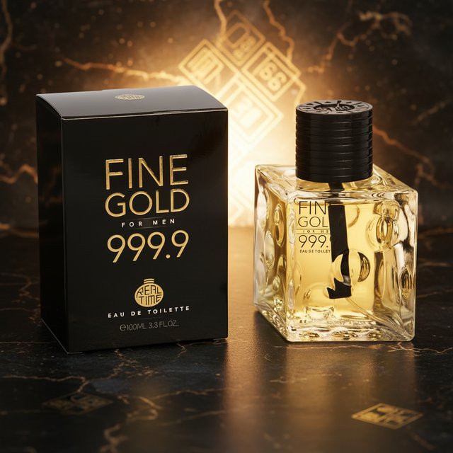 Real Time Fine Gold 999.9 Eau de Toilette, 100 ml, Herren, holzig - Bild 1