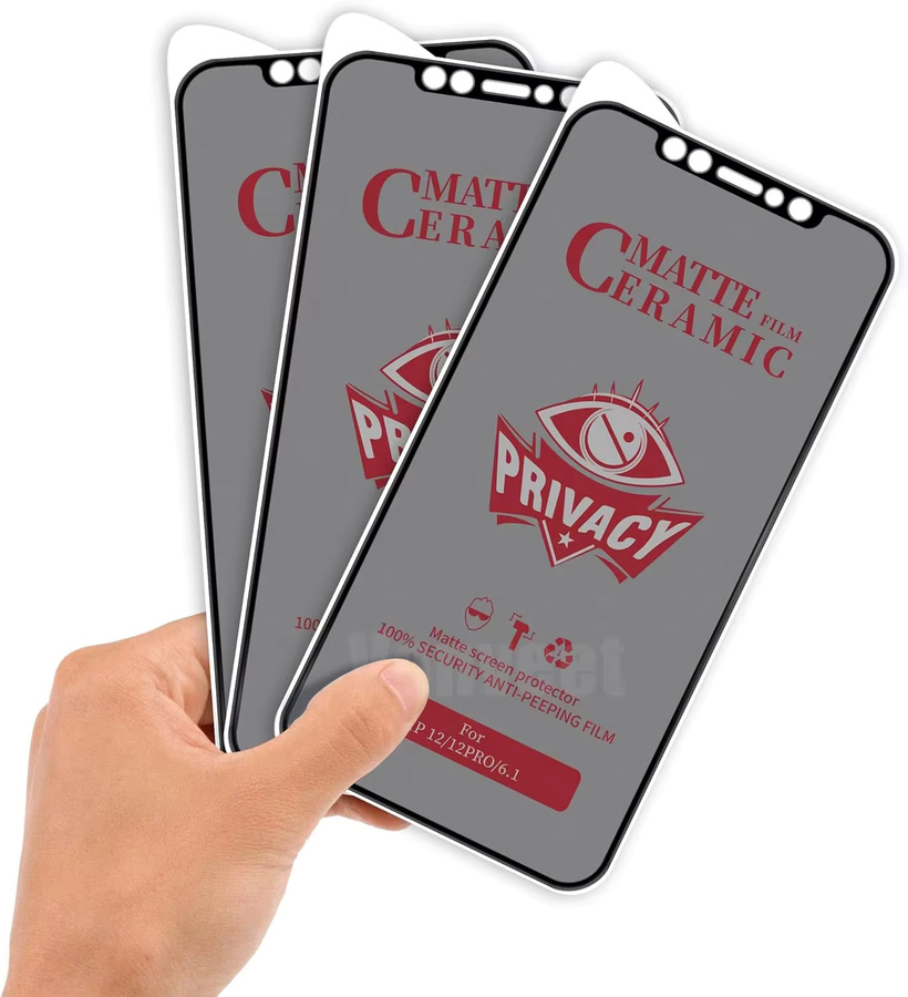 5er Pack Anti-Spy Matte Keramik Displayschutzfolie für Xiaomi Redmi 13C 12C 9I 9A 10C 11A Note 11s 12s 10s 9 Pro Privatsphäre Schutz - Bild 5