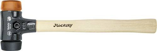 Wiha Schonhammer Safety Club Sicherheitshammer mit Hickory-Holzstiel, Rund-Schlagkopf Ø 60 mm, Gesamtlänge: 40 cm, Gewicht: 1700 g, Farben: Orange, Schwarz, Multicolour - Bild 1