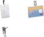 DURABLE Ausweishülle mit Clip für 1 Karte, transparent, 25 Stück - Bild 1