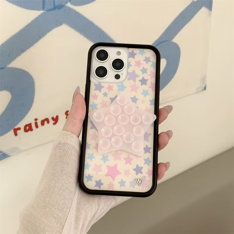 Wildflower Stickeez Handyhülle mit Star Sucker für iPhone 17, 16, 15, 14, 13, 12 Pro Max Plus in White Multicolour - Bild 3