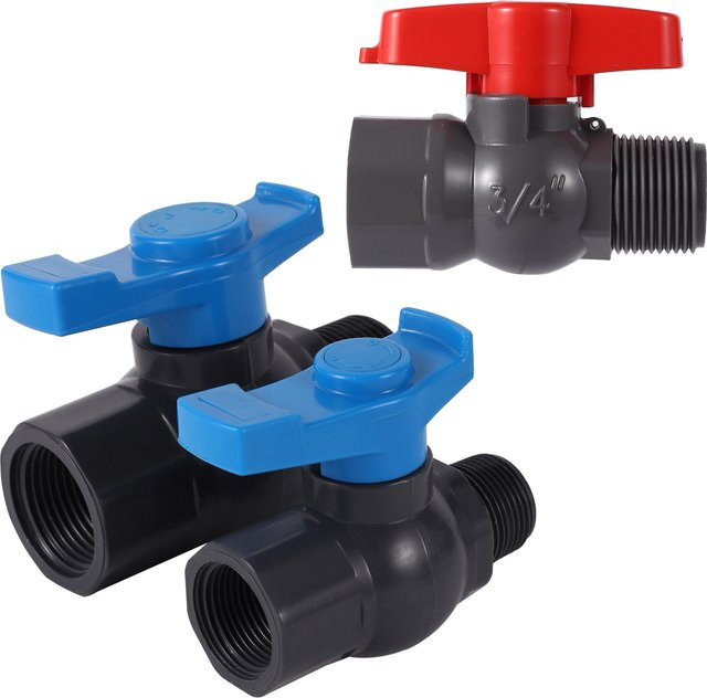Adhere To Fly PVC Kugelhahn Adapter für Aquarium und Gartenbewässerung, 3/4 Zoll und 1 Zoll - Bild 1