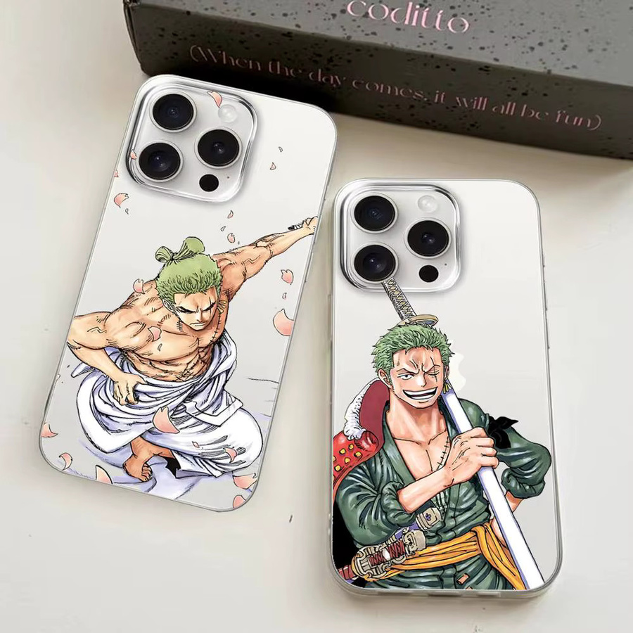 Transparente Handyhülle Roronoa Zoro für Apple iPhone 11 bis 17 Pro Max und Plus Modelle - Bild 2