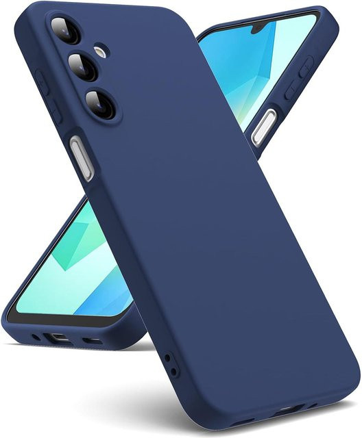 Luxuriöse Flüssigsilikonhülle für Samsung Galaxy A56 A36 A26 A16 A06 A05 A05S A15 A25 A35 A55 A04 A04E A04S A14 A24 A34 A54 Weiche Gummihülle Bumper-Hülle in Blau - Bild 1
