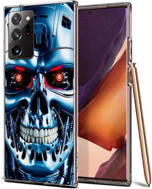 Handyhülle mit Arnold Schwarzenegger Terminator Motiv für Samsung Galaxy Modelle in Blau - Bild 1