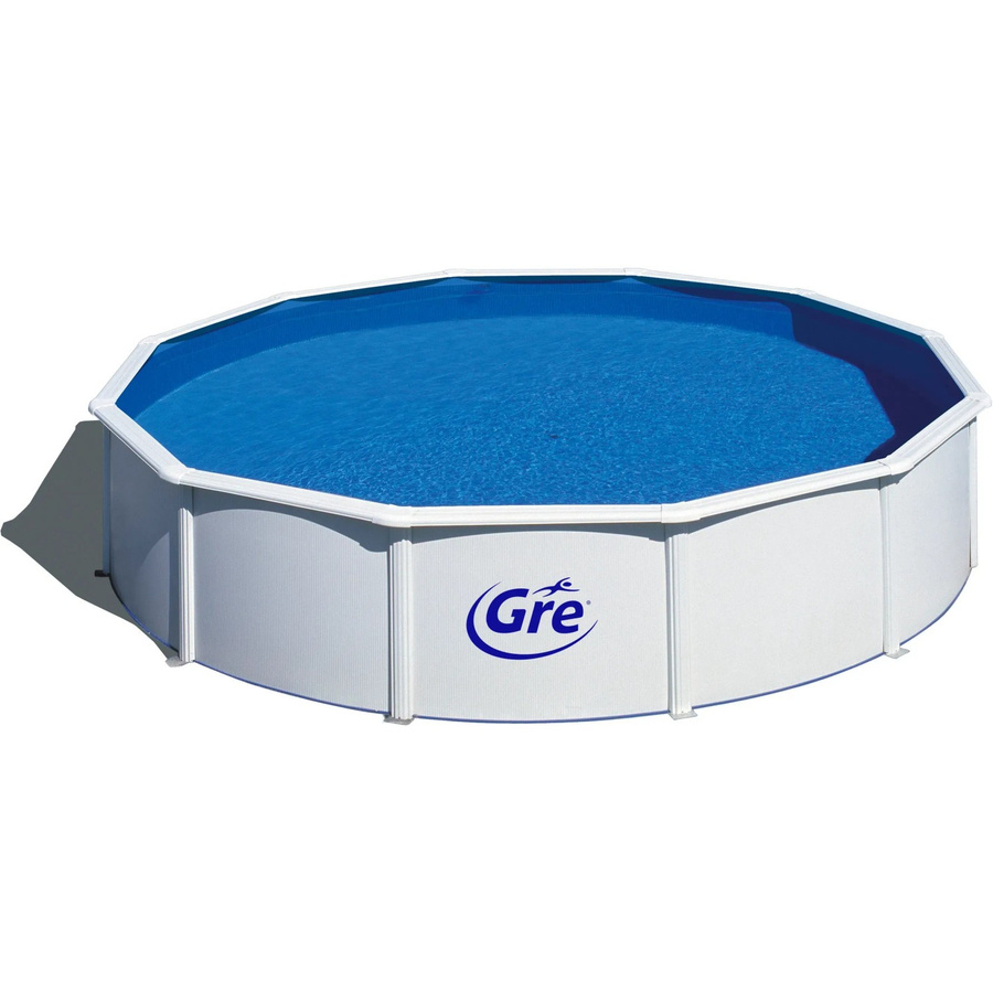 GRE Stahlwand-Pool Fidji Rund, Weiß, Durchmesser: 550 cm, Höhe: 120 cm - Bild 2