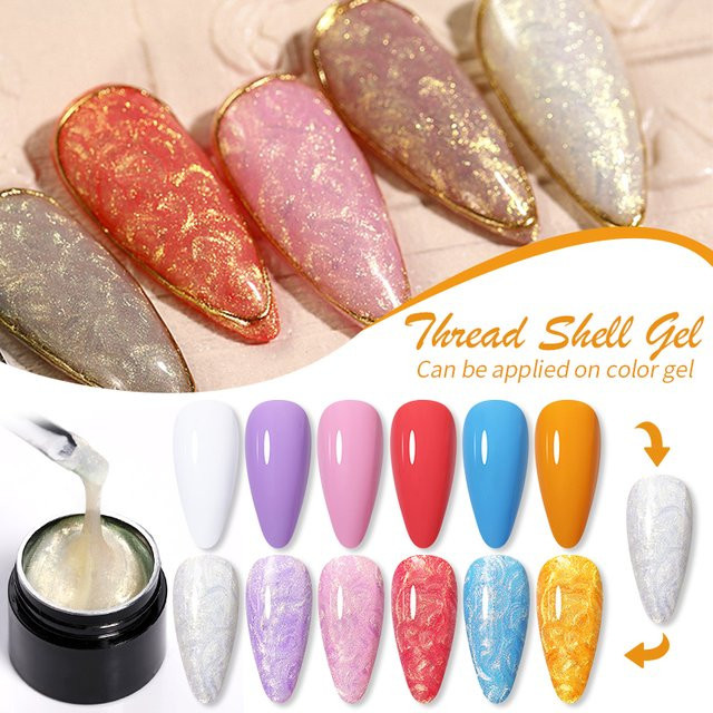 LILYCUTE Faden-Muschel-Nagelgel, 7 ml, Perlmutt-Effekt - Bild 1