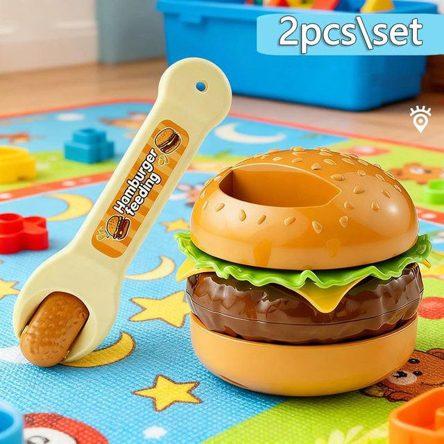 Binchi Fitness Hamburger Fütterungsküche Spielzeug, Lernspiel, ab 3 Jahre - Bild 1